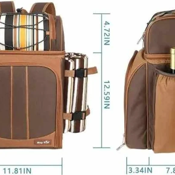 Elegant Picnic Set with Brown and Tan Accents - Picture 2 of 4